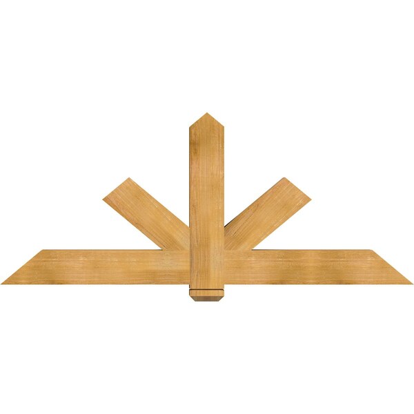 Ekena Millwork Kennewick Rough Sawn Timber Gable Bracket, Western Red Cedar, 72"W x 30"H x 4"D x 6"F, 10/12 Pitch GBW072X30X0406KEN00RWR - main